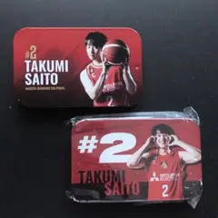 新品 Bリーグ 名古屋ダイヤモンドドルフィンズ 齋藤拓実 ミント缶 2個セット