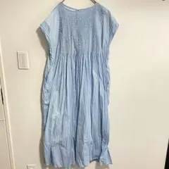 mumokuteki ムモクテキ　コットン　ピンタックワンピース　ロング