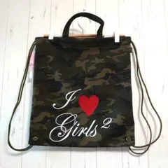新品タグ付き☆Girls2×WEGO　コラボナップサック　迷彩柄