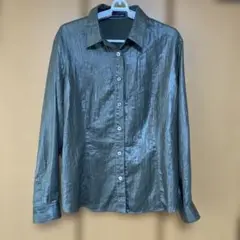 レディース 古着 90s breckenridge 深緑　ブラウス