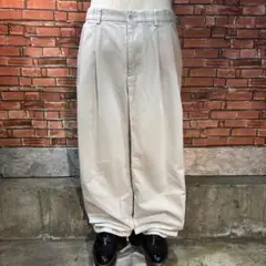 USA 古着 SAVANE チノパン 2タック ワイド ストレート アメカジ