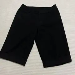 ハーフパンツ 秋冬カジュアルパンツ L ブラック 黒