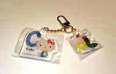 【C】ハローキティ はらぺこあおむし ツインアクリルキーホルダー