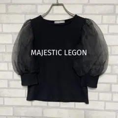 MAJESTIC LEGON レディース シアー パフスリーブ トップス M