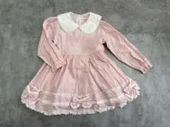 Shirley Temple ピンクのおリボンワンピース　size95