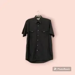 SHEPLERS 半袖シャツ ブラック 胸ポケット サイズM相当? YA4080