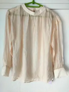 【新品】長袖 シースルーシャツ ベージュ 春夏 AG ワールド Mサイズ