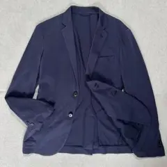 M ストレッチ　グリーンレーベルリラクシング　サマージャケット　アンコン　紺