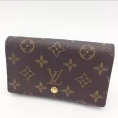 定番 美品 ルイヴィトン モノグラム 折り財布 トレゾール L字ファスナー 本物
