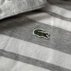 LACOSTE ストライプ ポロシャツ M