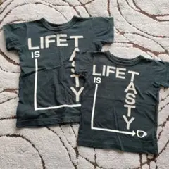 【エフオーキッズ/F.O.KIDS】ブラック 半袖Tシャツ 2枚セット110