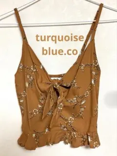 Turquoise blue.co 花柄ビスチェ
