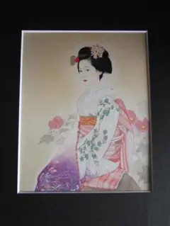 青山亘幹、【春（石割）】、希少な大判額装用画集より、美品、日本人画家 青山亘幹 | ｜正光画廊