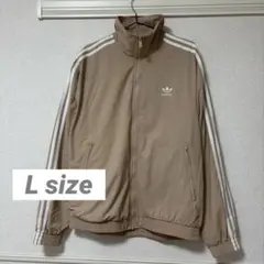 adidas ベージュ ナイロン　ジャケット Lサイズ　アディダス　ジャージ