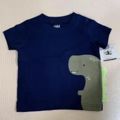 子供用恐竜Tシャツ 6-9M ネイビー