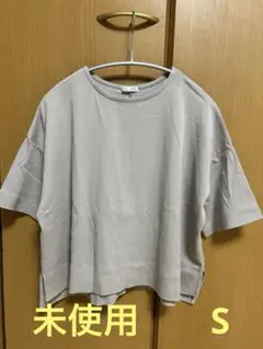 ライトグレー ラウンドネック Tシャツ