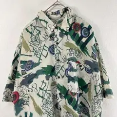 USA古着 chiamare シルク 総柄シャツ