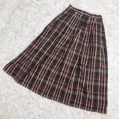 THE SCOTCH HOUSE✨美品　リネンスカート チェック柄（7AR）