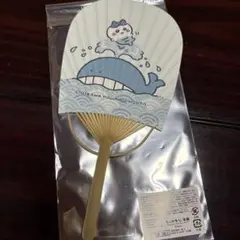 【新品未使用品】ちいかわもぐもぐ本舗 伏見 ハチワレ　ノベルティ うちわ