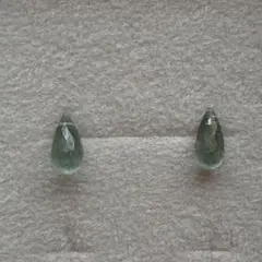 モスアクアマリン　ドロップ　カット　小　2個セット