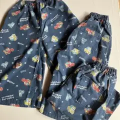 ステテコ　カーズ ハーフパンツ 130cm ネイビー 3点セット