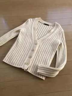 マカフィー カーディガン 厚め S オフホワイト MACPHEE トゥモロー