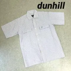 dunhill ダンヒル 半袖 ポロシャツ チェック柄 シアサッカー