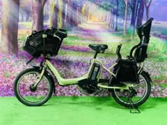 ❷ 4656子供乗せ電動自転車ヤマハ3人乗り新品20インチ良好バッテリー