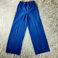 早い者勝ち✨ マカフィー ワイドパンツ ロールアップ Mサイズ ブルー