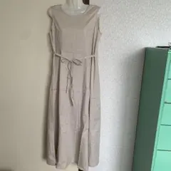 jasmi 綿100% ロングワンピース　ベージュ