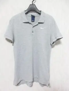 NIKE ナイキ ポロシャツ 半袖 レディース L グレー yg4819