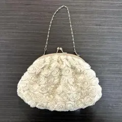 【milli de l'air】ローズがま口クラッチバッグ/結婚式
