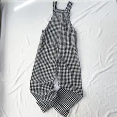 BEAMS BOY ギンガムチェック オーバーオール サロペット リネン