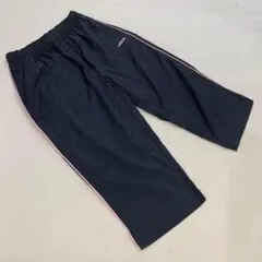 Adidas ハーフパンツ ネイビー ロゴ ピンクライン レディース M