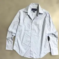 Ralph Lauren スリムフィット 長袖シャツ　ブルー　9号　シンプル