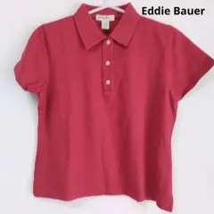 未使用】Eddie Bauer 半袖ポロシャツ M 濃ピンク エディーバウアー