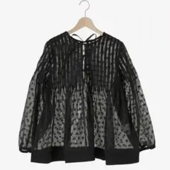 TORRAZZO DONNA 別注 シアーブラウス チュニック シャツ 黒