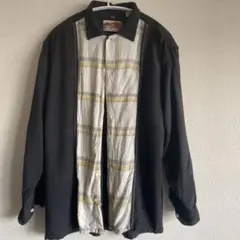 50s　レーヨンヴィンテージシャツ　ブラック