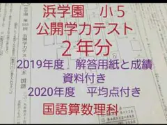 浜学園 小5 公開学力テスト 2年分 国語算数理科