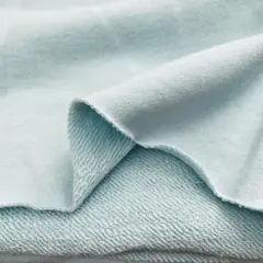 水色　裏毛ニット　生地巾170×50