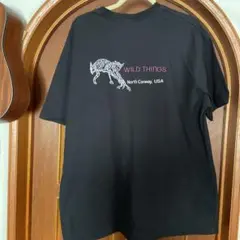 WILD THINGS 骨格デザイン Tシャツ ブラック　刺繍　黒