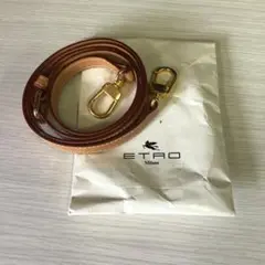 ETRO ブラウンレザーショルダーストラップ