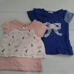 女の子　90サイズ(実質80) トップス2枚セット！ラグマート、リサとガスパール