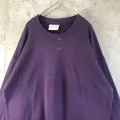 A3922古着　スウェット　パープル　無地　90s Y2K