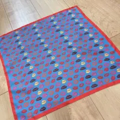 ⚫︎チーフ Brilla 唇柄 総柄 beams ビームス ハンカチ ハンカチーフ