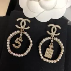 シャネル パール perfume NO.5 ピアス