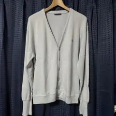 LACOSTE グレー ボタン付きカーディガン G 古着 ヴィンテージ