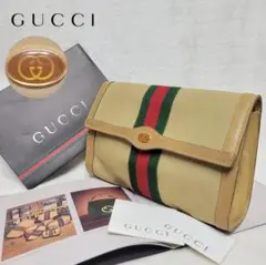 GUCCI オールド グッチ クラッチバッグ セカンドバッグ シェリーライン G