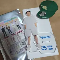 【匿名配送】楽天イーグルス#25 田中和基 アクスタ＆緑ピンバッジ