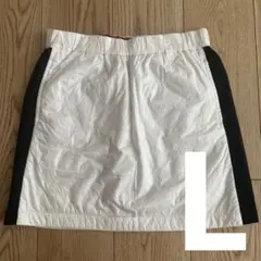 Kolwin ゴルフスカート ホワイト/ブラック Lサイズ